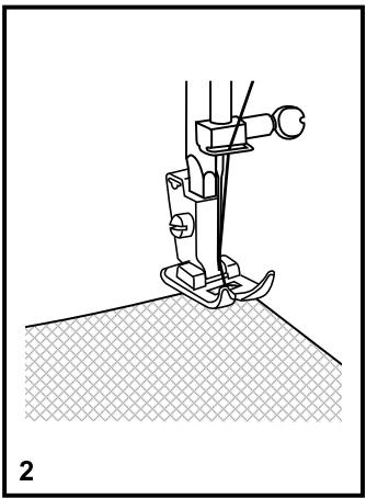 SINGER M2605 - Fonction du cadran de longueur de point lors de la couture en zigzag - 2