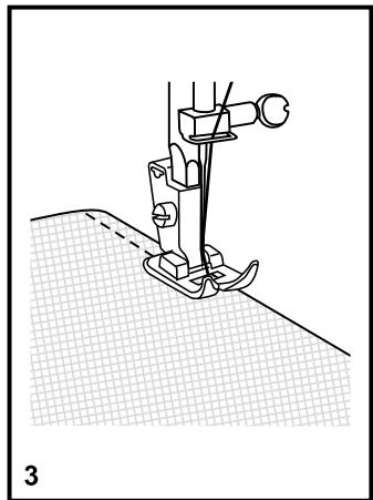 SINGER M2605 - Fonction du cadran de longueur de point lors de la couture en zigzag - 3