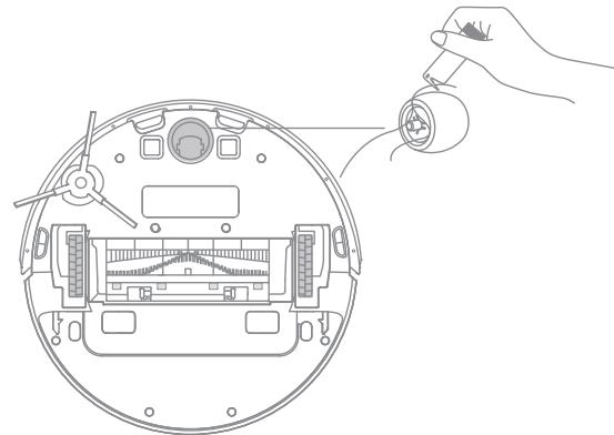 DREAME D10 PLUS - Limpiar el cepillo lateral - 2