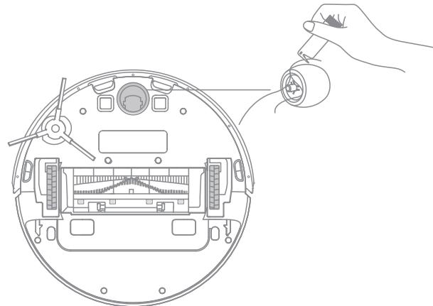 DREAME D10 PLUS - Seitenbürste reinigen - 2