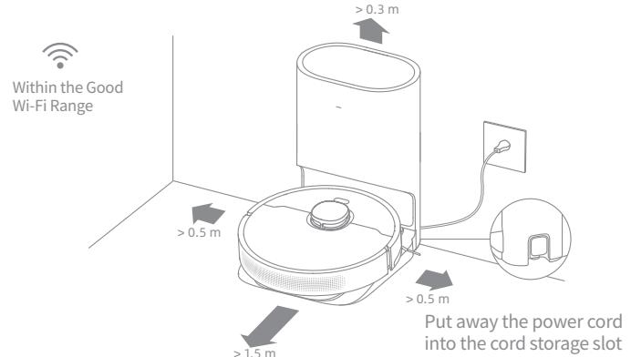 DREAME D10 PLUS - Connect to a power outlet and start charging - 1