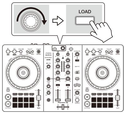 PIONEER DJ DDJ FLX4 - Chargement d'un morceau de musique sur un deck - 1