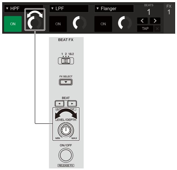 PIONEER DJ DDJ FLX4 - Utilisation d'un effet - 1