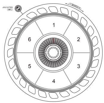 PIONEER DJ DDJ-FLX6-GT - Maintenez le haut de la molette jog. - 1