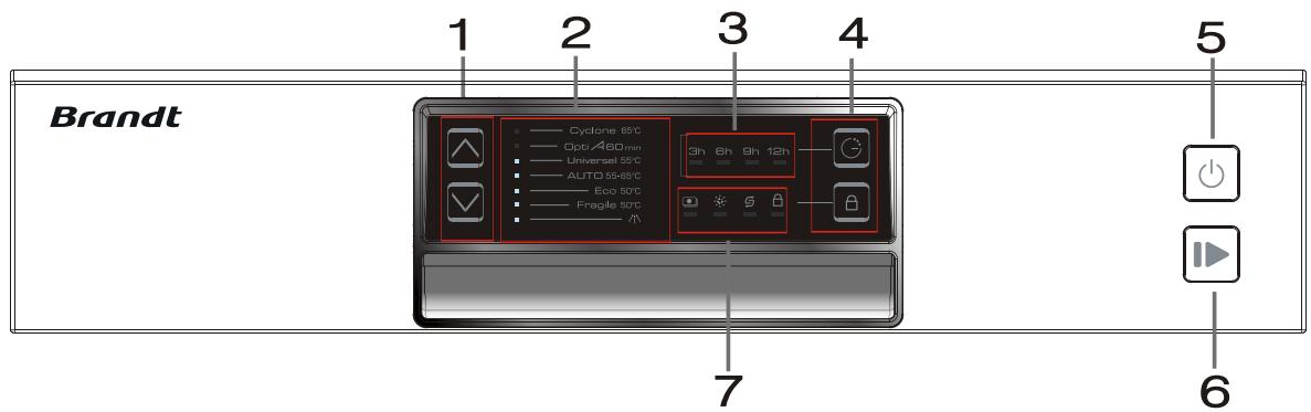 BRANDT DSE1424LW 14S44 - Bandeau de commandes - 1