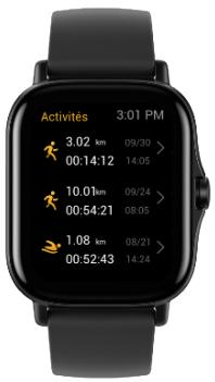 AMAZFIT GTS 2 - Affichage des données d'entrainment - 1