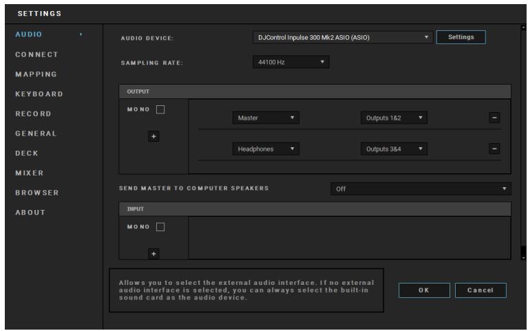 HERCULES INPULSE 300 MK2 - Configuración de audio: - 1