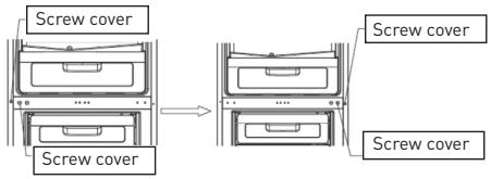 VALBERG CNF 268 E WD B625C - NOTE : When removing the door, make sure you do not lose the washer between the centre hinge and the bottom of the freezer door. - 2