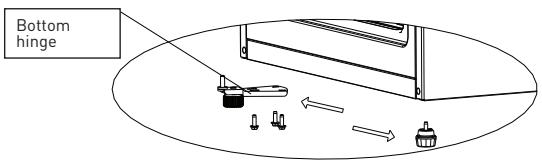 VALBERG CNF 268 E WD B625C - NOTE : When removing the door, make sure you do not lose the washer between the centre hinge and the bottom of the freezer door. - 4