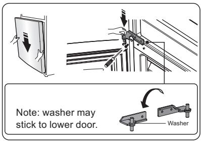 HISENSE RB440N4AFD - Reversing the door - 16