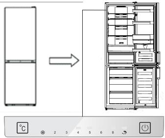 HISENSE RB440N4AFD - Display panel inside door - 1