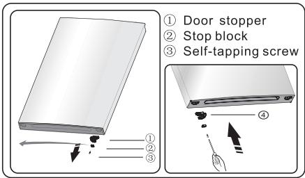 HISENSE RB440N4AFD - Reversing the door - 9
