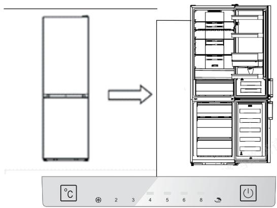 HISENSE RB440N4AFD - Display all'interno della porta - 1