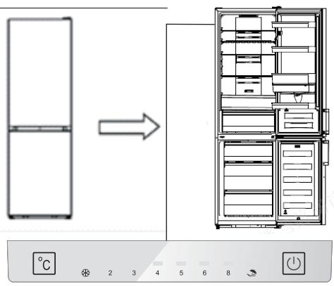 HISENSE RB440N4AFD - Bilschirmpaneel innerhalb der Tür - 1