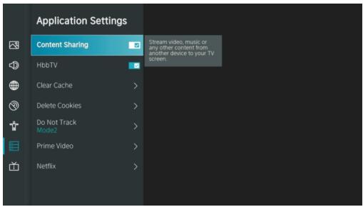 EDENWOOD ED65A04UHD-EL - Paramétrage des applications - 1