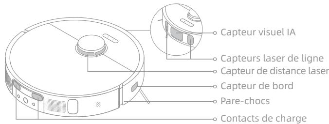 DREAME L10S ULTRA - Capeurs et contacts de charge du robot - 1