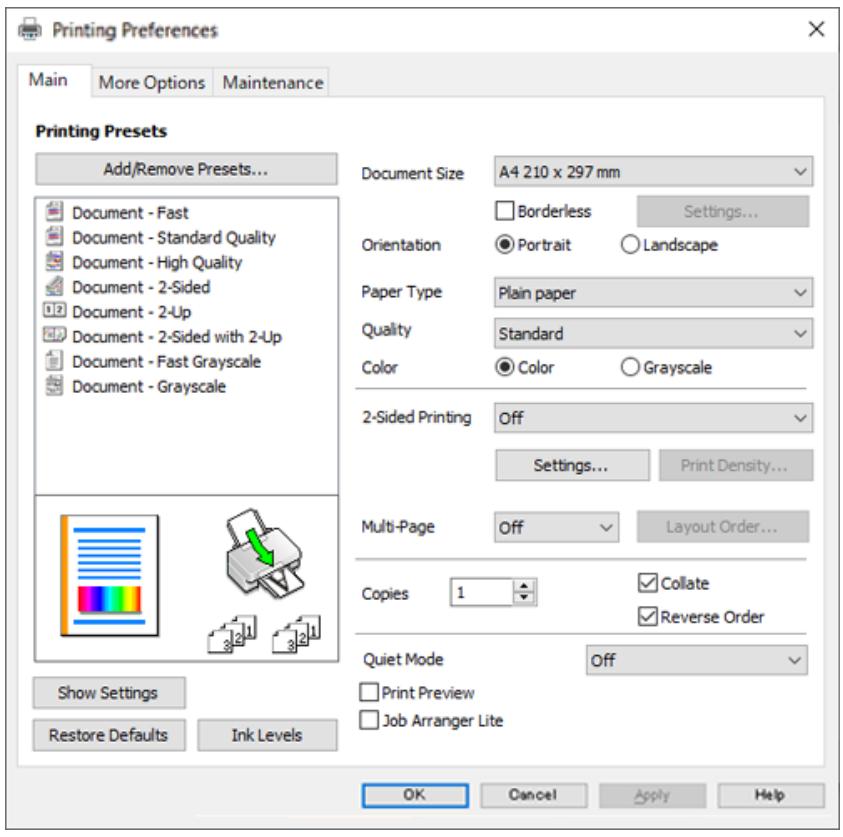 EPSON EcoTank ET-2850 - Remarque: - 1