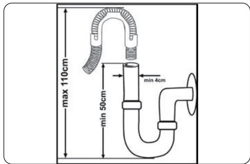 WINIA WVW-12A13WW47BI 12S47DB - Tuyau de vidange - 1