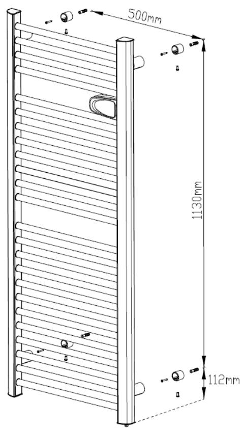 BESTHERM 500 Watts - How to mount the heater onto the wall - 3