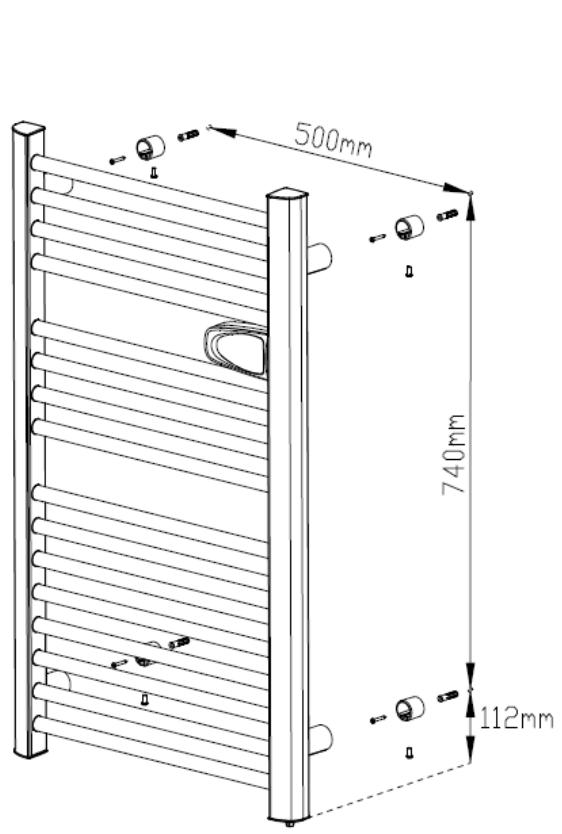 BESTHERM 500 Watts - How to mount the heater onto the wall - 2