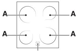 INDESIT IS67V5PCW/E - ZONES DE CUISSON - 1