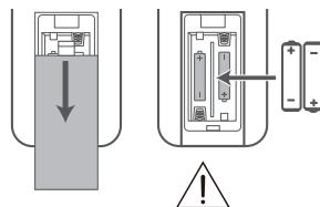 HISENSE AX3000G - Substituir as pilhas do controlo remoto - 1