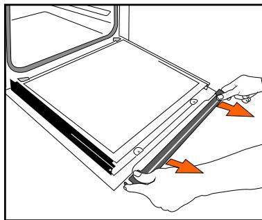 BRANDT BFP 2521 X - - Reinigung der Scheiben der Backofentür - 3