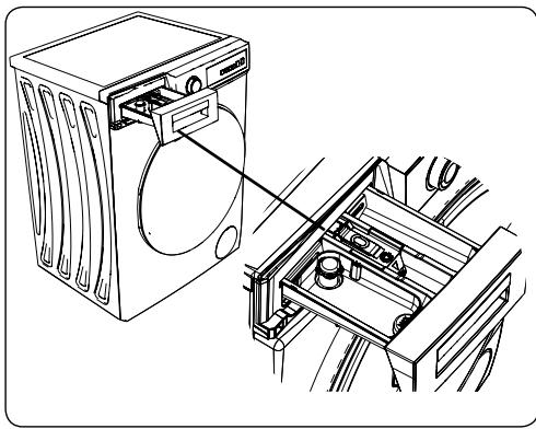 SHARP ES-NFB814EWDA-FR - Tiroir à produits lessiviels - 1