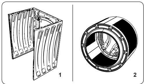 SHARP ES-NFB814EWDA-FR - Corps / Tambour - 1