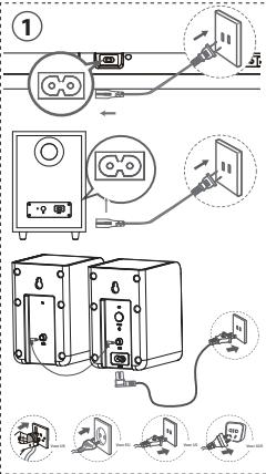 HISENSE AX5000 - Koppelen met de subwoofer en surround-luidsprekers achteraan - 1
