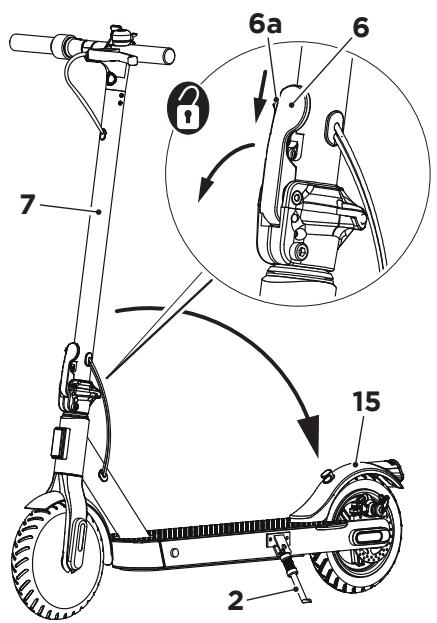 OCEAN DRIVE E5 PRO - CLOSING AND TRANSPORTING THE E-SCOOTER - 1