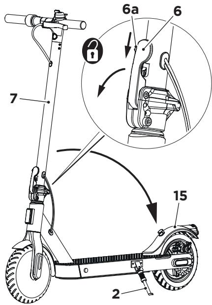 OCEAN DRIVE E5 PRO - DEN ROLLER ZUSAMMENLEGEN UND TRANSPORTIEREN - 1