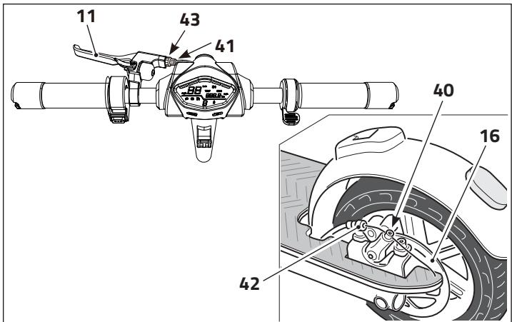 OCEAN DRIVE S9 PRO - Do not touch the brake disc right after use of the e-scooter. Danger of burns! - 1