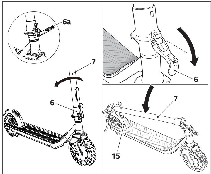 OCEAN DRIVE S9 PRO - CLOSING AND TRANSPORTING THE E-SCOOTER - 3