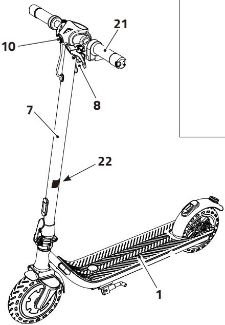 OCEAN DRIVE S9 PRO - DEN ROLLER ZUSAMMENLEGEN UND TRANSPORTIEREN - 1