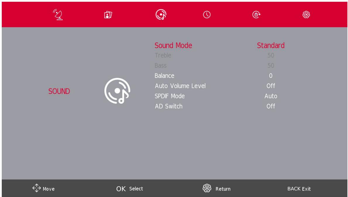 THOMSON 32HD2S13W - Menu son - 1