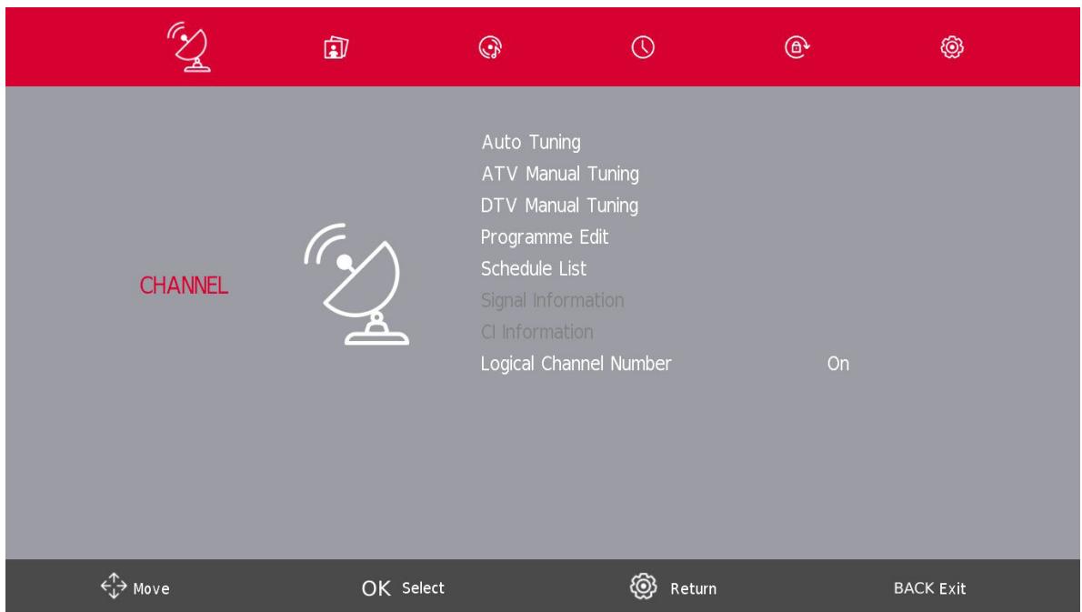 THOMSON 32HD2S13W - Menu des chaînes - 1