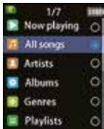 ONEARZ MP4 ON EARZ Bluetooth - - Sélection des chansons - 1