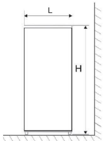VALBERG CNF 255 E S180C - Dimensions en mm : - 1
