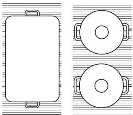 CANDY CTP634SCBB - Using Bridge zone function - 1