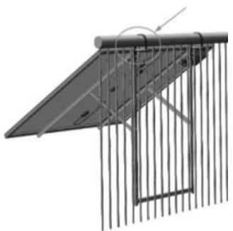 SIRIUS Kit 410 Plug&Play 410w - STAP 1 TER: Structuurmontage: Installatie op de balkonleuning - 8