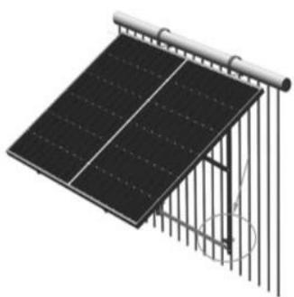 SIRIUS Kit 410 Plug&Play 410w - ÉTAPE 1 TER : Ensemble structure : Installation sur la balustrade de balcony - 6