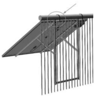 SIRIUS Kit 410 Plug&Play 410w - ÉTAPE 1 TER : Ensemble structure : Installation sur la balustrade de balcony - 5