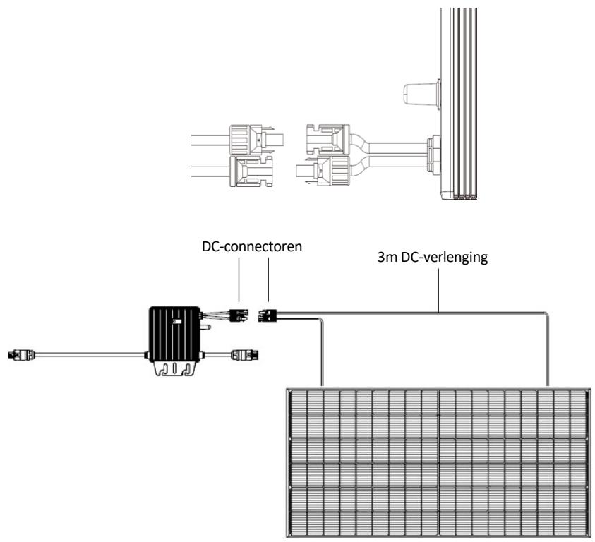SIRIUS Kit 410 Plug&Play 410w - Sluit de DC-kabel van het paneel aan op de micro-omvormer. - 1
