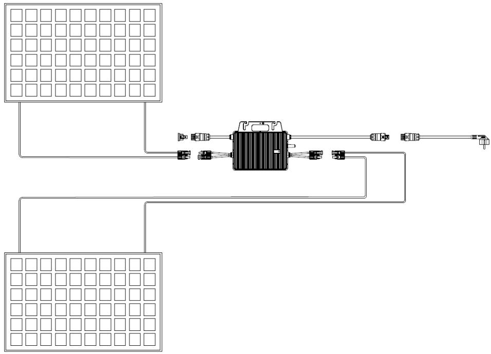 SIRIUS 820 Plug&Play 820w - Eindschema van de systeemaansluiting - 1