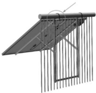 SIRIUS 820 Plug&Play 820w - ÉTAPE 1 TER : Assemblage de la structure :Installation sur la balustrade de balcony - 5