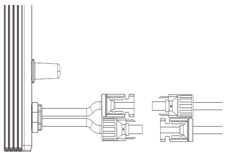 SIRIUS 820 Plug&Play 820w - Sluit de DC-kabel van elke paneel aan op de micro-omvormer. - 1