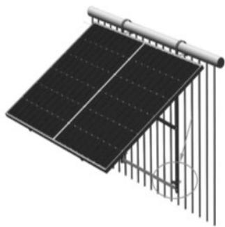 SIRIUS 820 Plug&Play 820w - ÉTAPE 1 TER : Assemblage de la structure :Installation sur la balustrade de balcony - 6