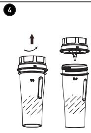 COSYLIFE CL-BL1015SM - Assemble the parts of the personal blender cup as shown in the figure below: - 5