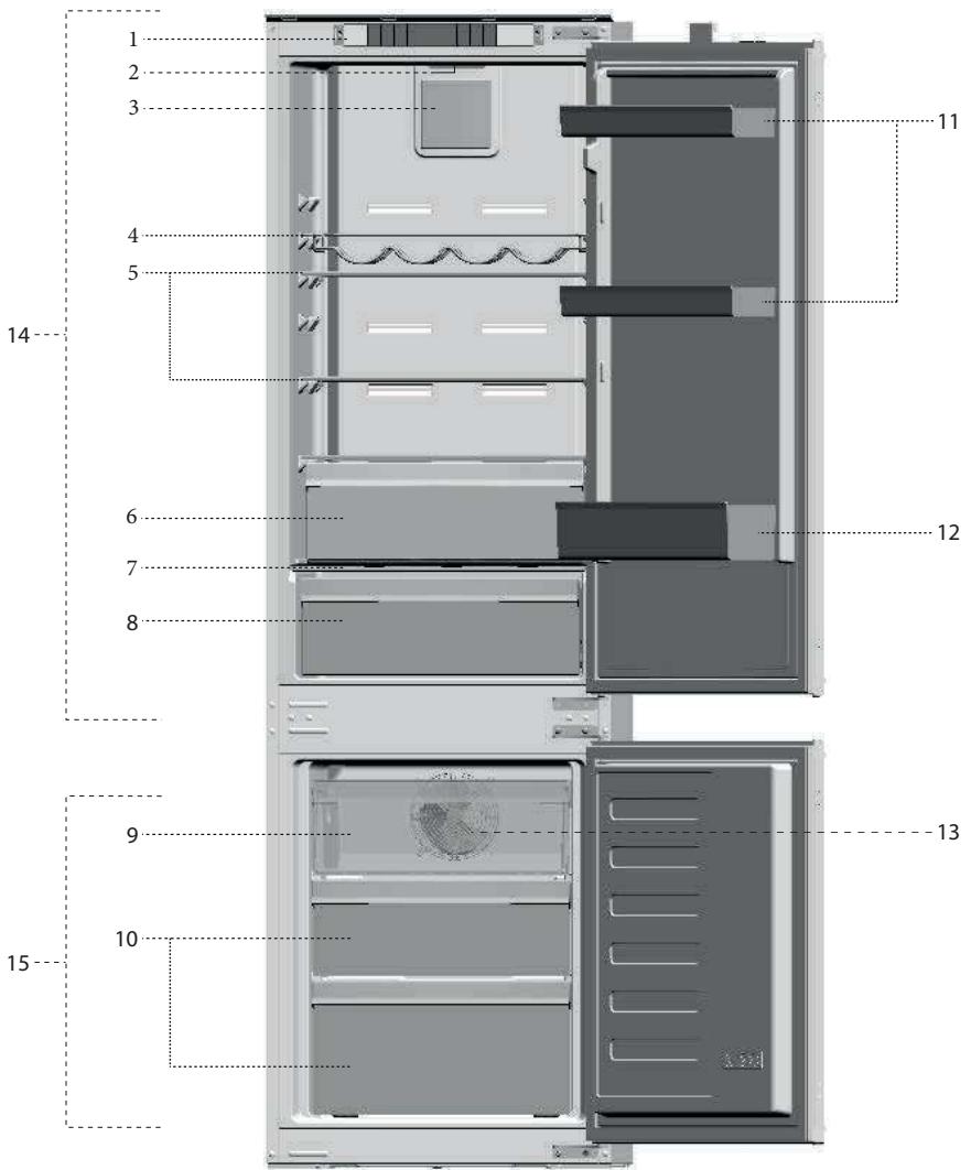BEKO BCNA275E4SN - Voitre réfrigérateur - 1